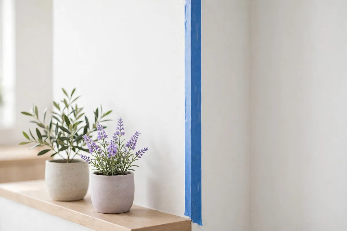 Fresh paint and a wall corner